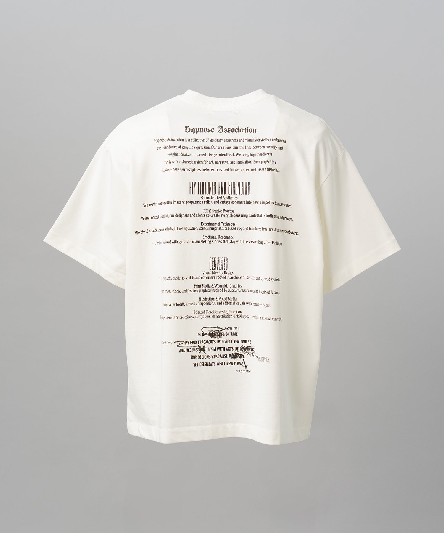 【26SS PRE-ORDER】【Hypnose Association for MAISON SPECIAL】「SKULL MOTH」Prime-Over Crew Neck Graphic T-Shirt