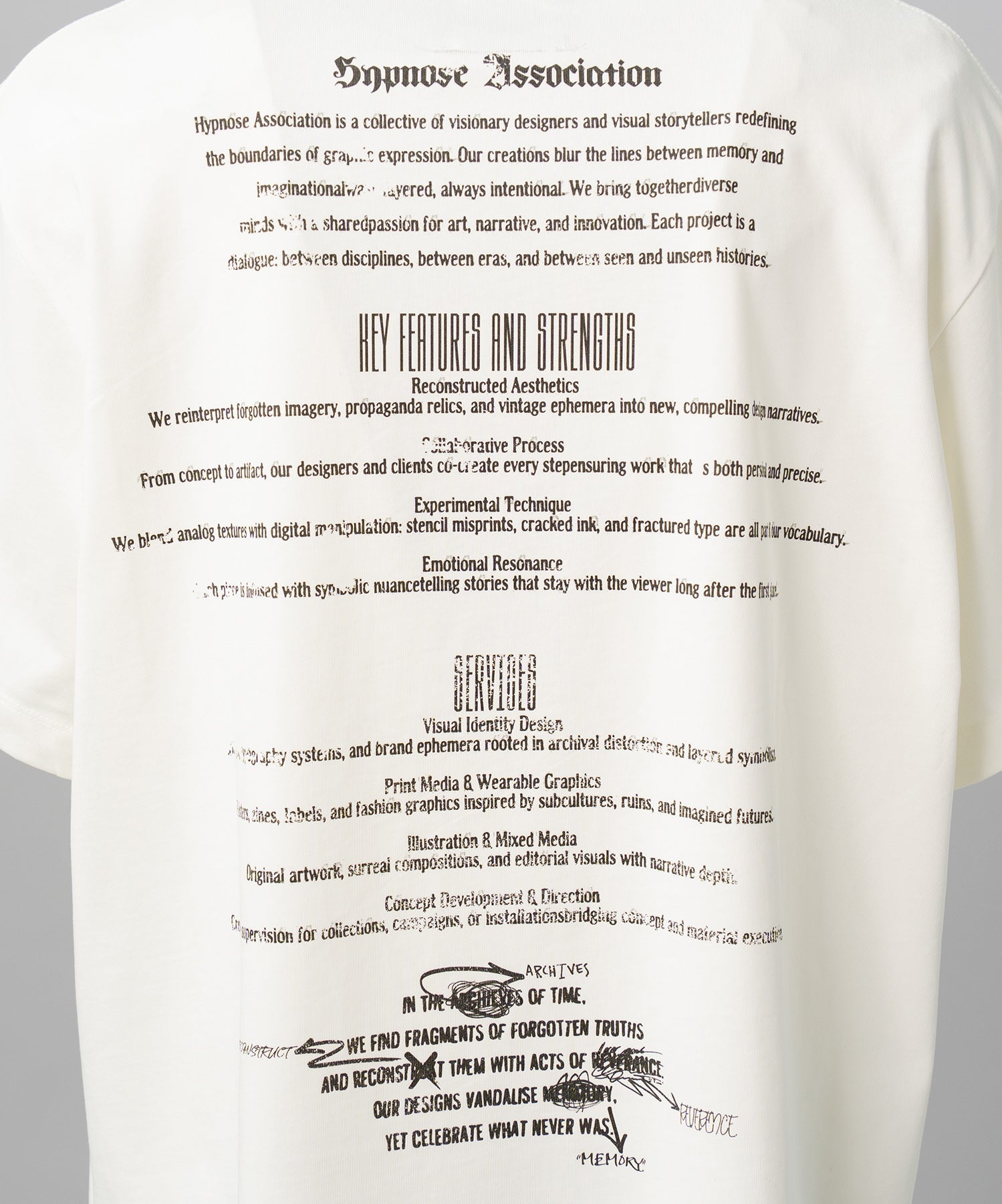 【26SS PRE-ORDER】【Hypnose Association for MAISON SPECIAL】「SKULL MOTH」Prime-Over Crew Neck Graphic T-Shirt