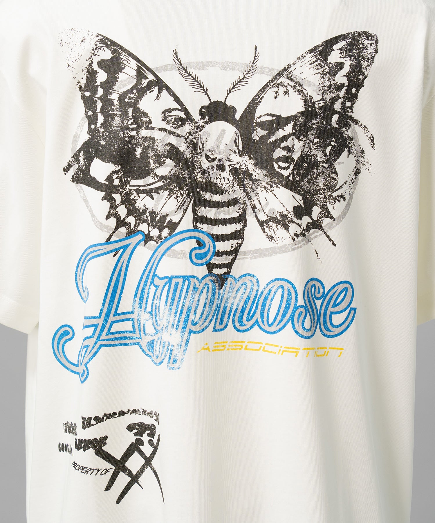 【26SS PRE-ORDER】【Hypnose Association for MAISON SPECIAL】「SKULL MOTH」Prime-Over Crew Neck Graphic T-Shirt