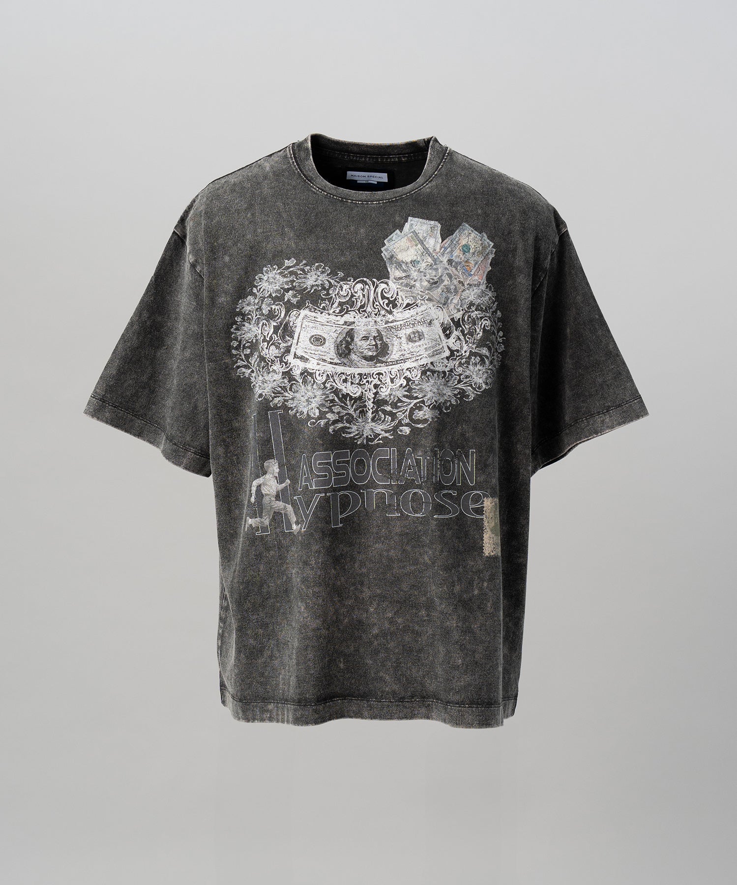 【26SS PRE-ORDER】【Hypnose Association for MAISON SPECIAL】「MONEY」Prime-Over Fade Crew Neck Graphic T-Shirt