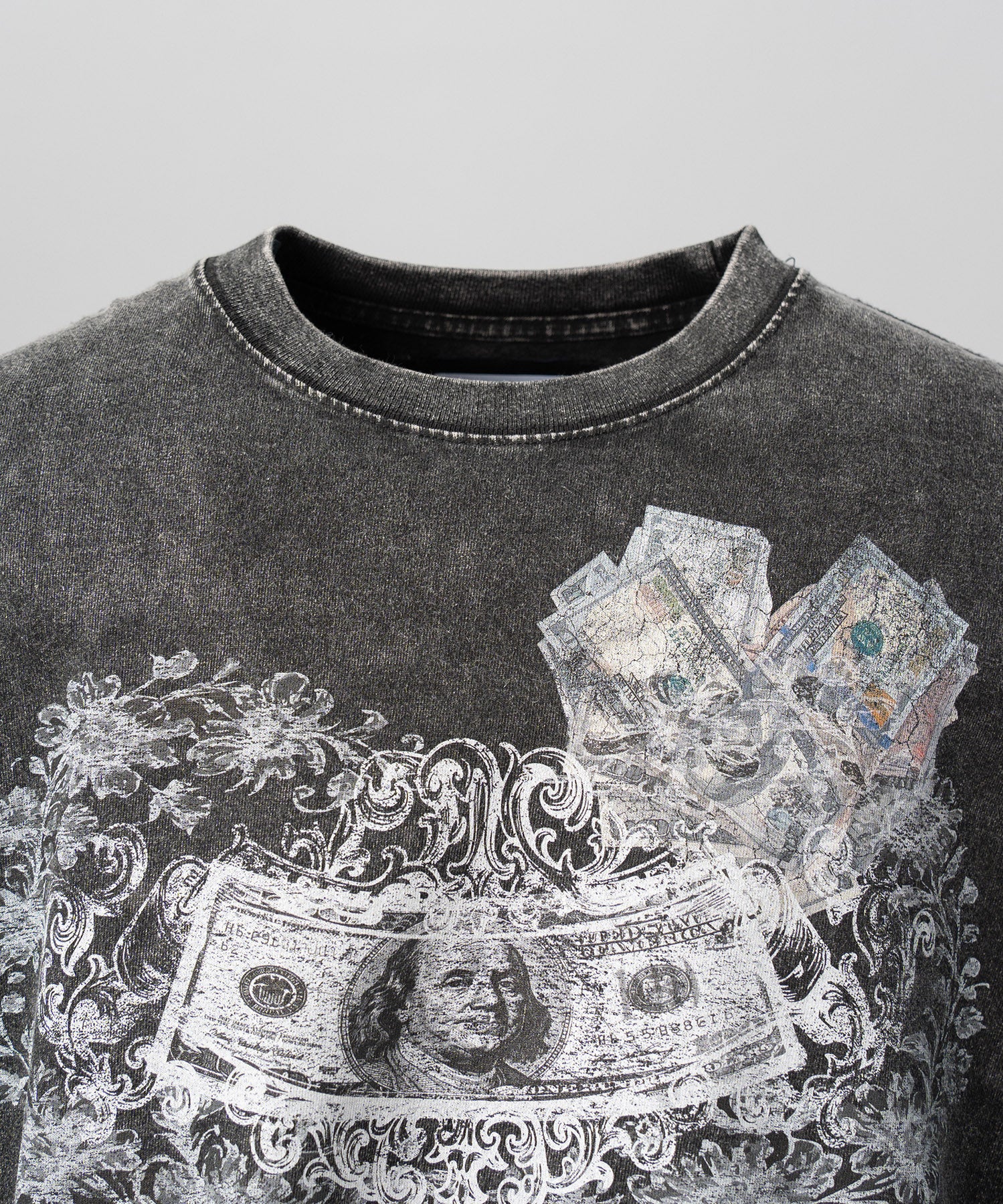 【26SS PRE-ORDER】【Hypnose Association for MAISON SPECIAL】「MONEY」Prime-Over Fade Crew Neck Graphic T-Shirt