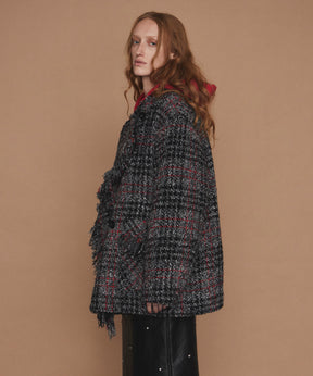 【26WINTER COLLECTION】Double-Breasted Tweed Midi Coat