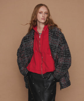 【26WINTER COLLECTION】Double-Breasted Tweed Midi Coat