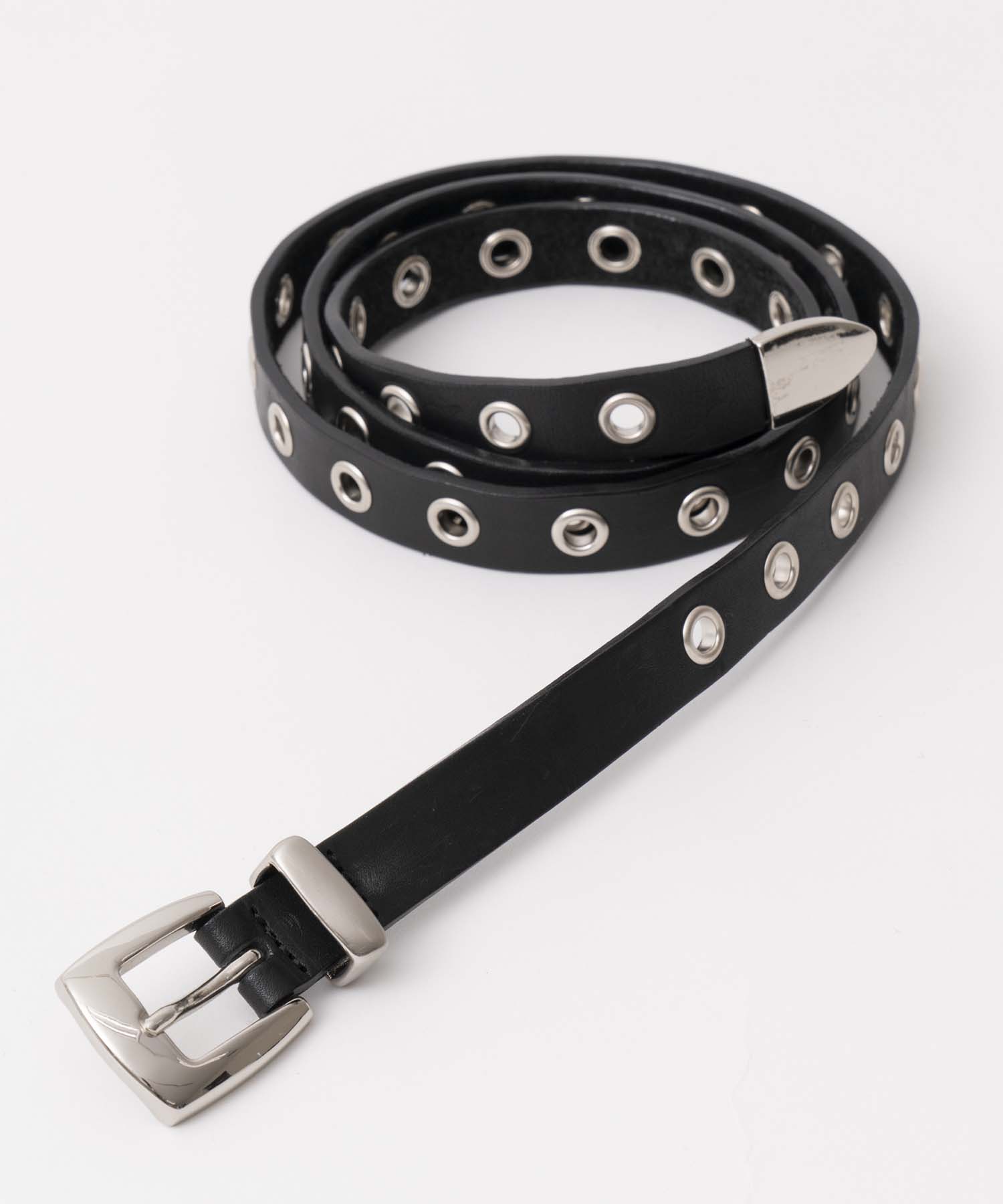 【PRE-ORDER】20mm Width Eyelet Leather Long Belt