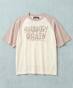 【26SS PRE-ORDER】Linen-touch Nostalgia Prime-Over Raglan Pattern Knit T-shirt
