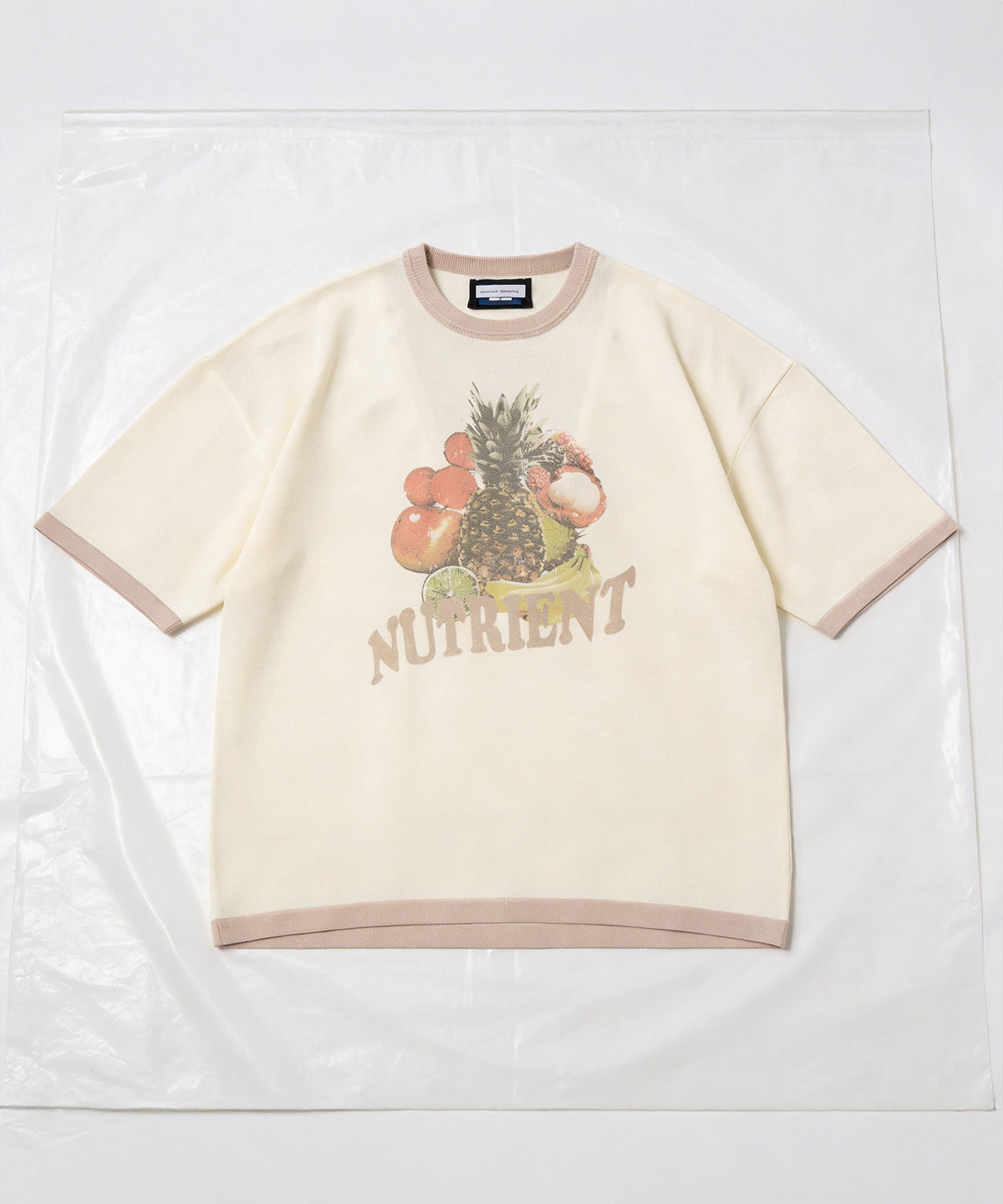 【26SS PRE-ORDER】Linen-touch Nostalgia Prime-Over Ringer Pattern Knit T-shirt