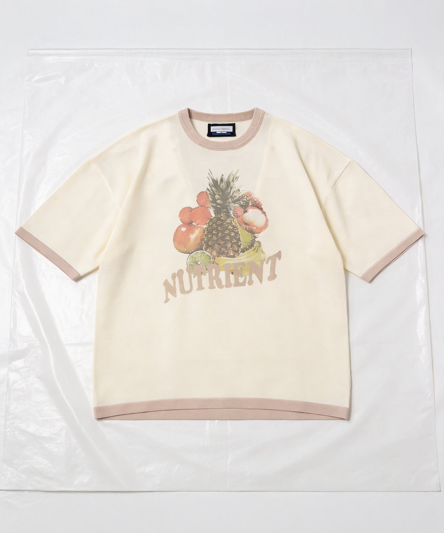【26SS PRE-ORDER】Linen-touch Nostalgia Prime-Over Ringer Pattern Knit T-shirt