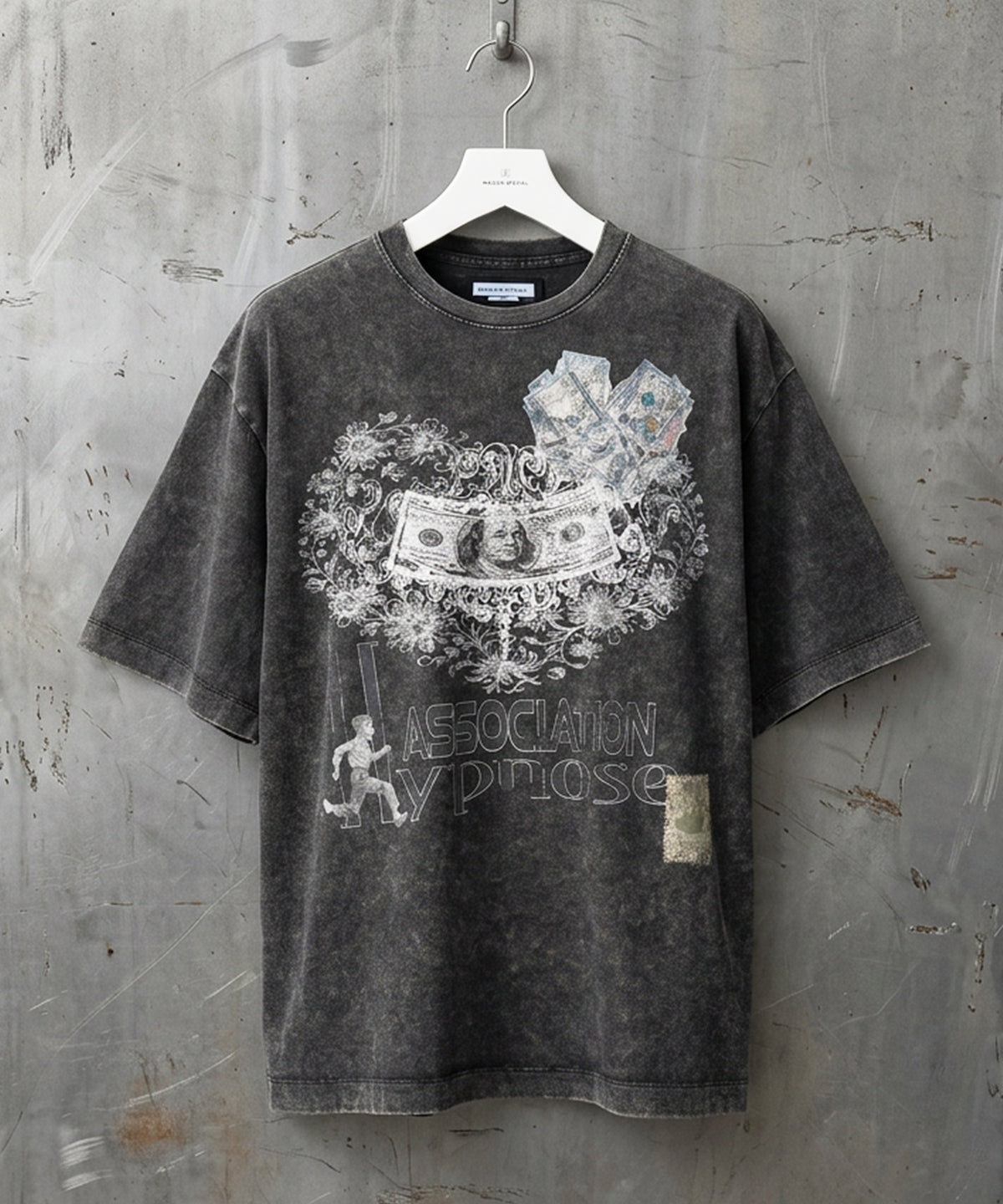 【26SS PRE-ORDER】【Hypnose Association for MAISON SPECIAL】「MONEY」Prime-Over Fade Crew Neck Graphic T-Shirt