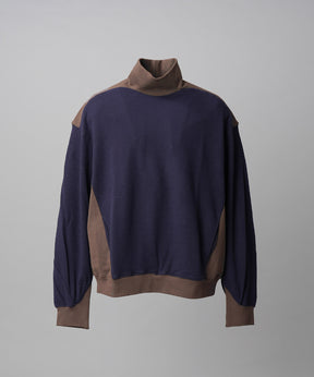 [26AW PRE-ORDER] Cotton Balfa Lace Prime Over Henley Neck Long Sleeve Knit T-shirt
