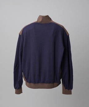 [26AW PRE-ORDER] Cotton Balfa Lace Prime Over Henley Neck Long Sleeve Knit T-shirt