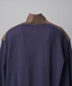 [26AW PRE-ORDER] Cotton Balfa Lace Prime Over Henley Neck Long Sleeve Knit T-shirt