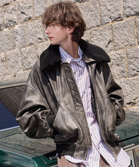 【25AW PRE-ORDER】Sheep Leather Mouton G-1飞行Jacket
