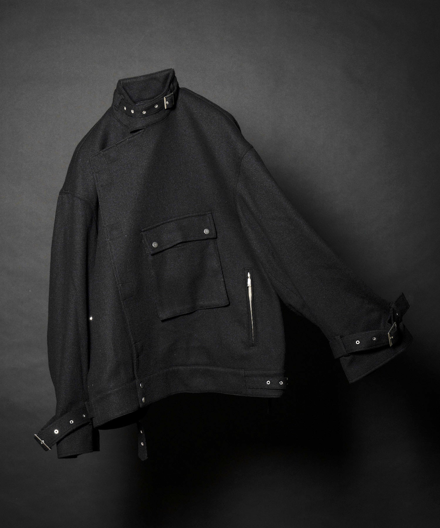 Motor-Cycle Prime-Over Wool Belted Jacket