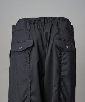 4 색 샹 브레이 세탁 가능한 양모 피크 라펠 더블 가슴 재킷