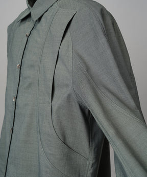 【26SS PRE-ORDER】NISHIKAWA KEORI Prime-Over Wool Curve Shirt