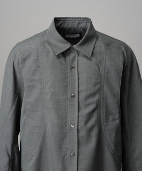 【26SS PRE-ORDER】NISHIKAWA KEORI Prime-Over Wool Curve Shirt