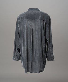 프라임 오버 플록 프린트 일반 칼라 셔츠 코트