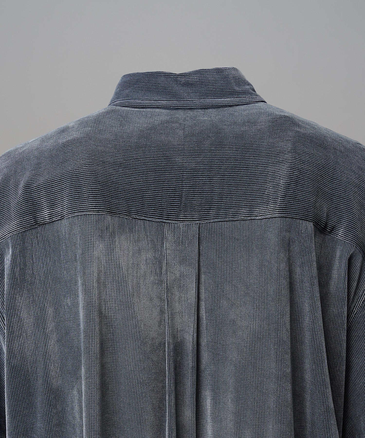 프라임 오버 플록 프린트 일반 칼라 셔츠 코트