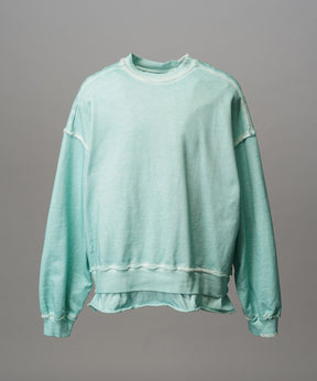 무거운 중량 땀 자수 손상 과다 염색 승무원 목 풀 오버