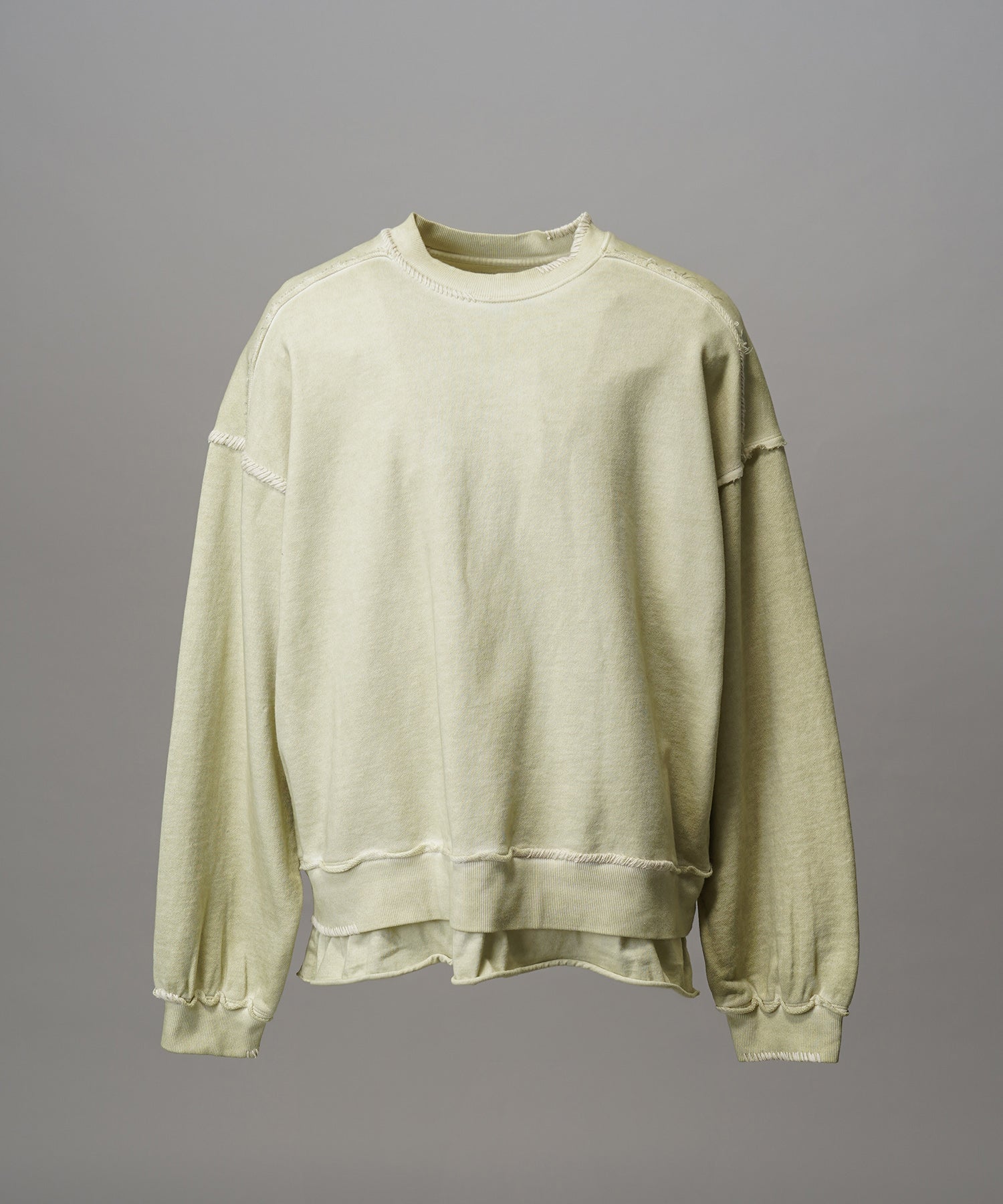 무거운 중량 땀 자수 손상 과다 염색 승무원 목 풀 오버