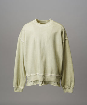 무거운 중량 땀 자수 손상 과다 염색 승무원 목 풀 오버