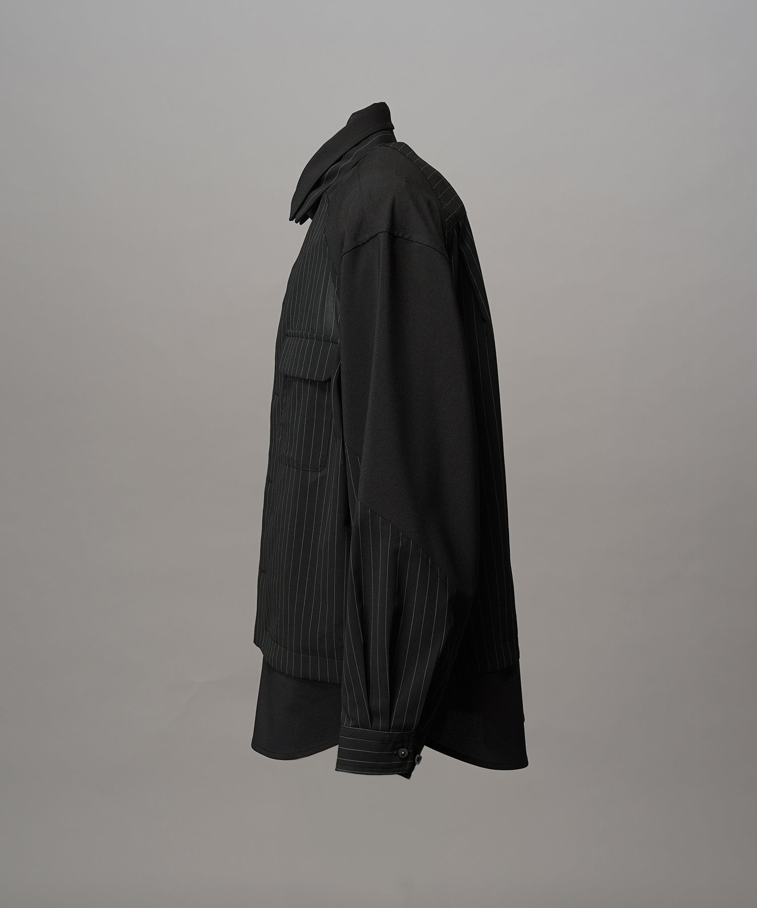 4 Colors Chambray Washable Wool Peaked Lapel Double Breasted Jacket