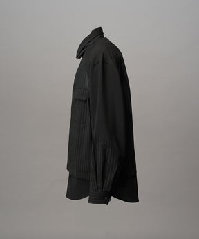 4 Colors Chambray Washable Wool Peaked Lapel Double Breasted Jacket