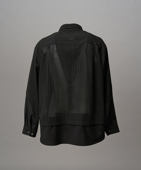 4 Colors Chambray Washable Wool Peaked Lapel Double Breasted Jacket