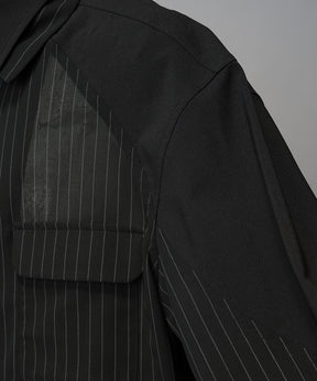 4 Colors Chambray Washable Wool Peaked Lapel Double Breasted Jacket