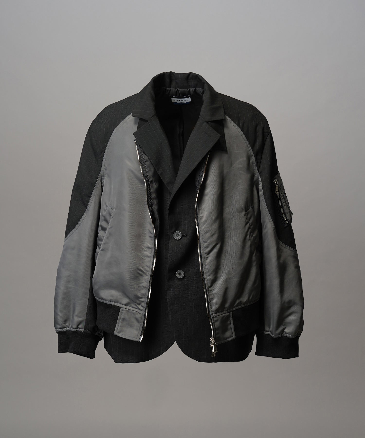 4 Colors Chambray Washable Wool Peaked Lapel Double Breasted Jacket