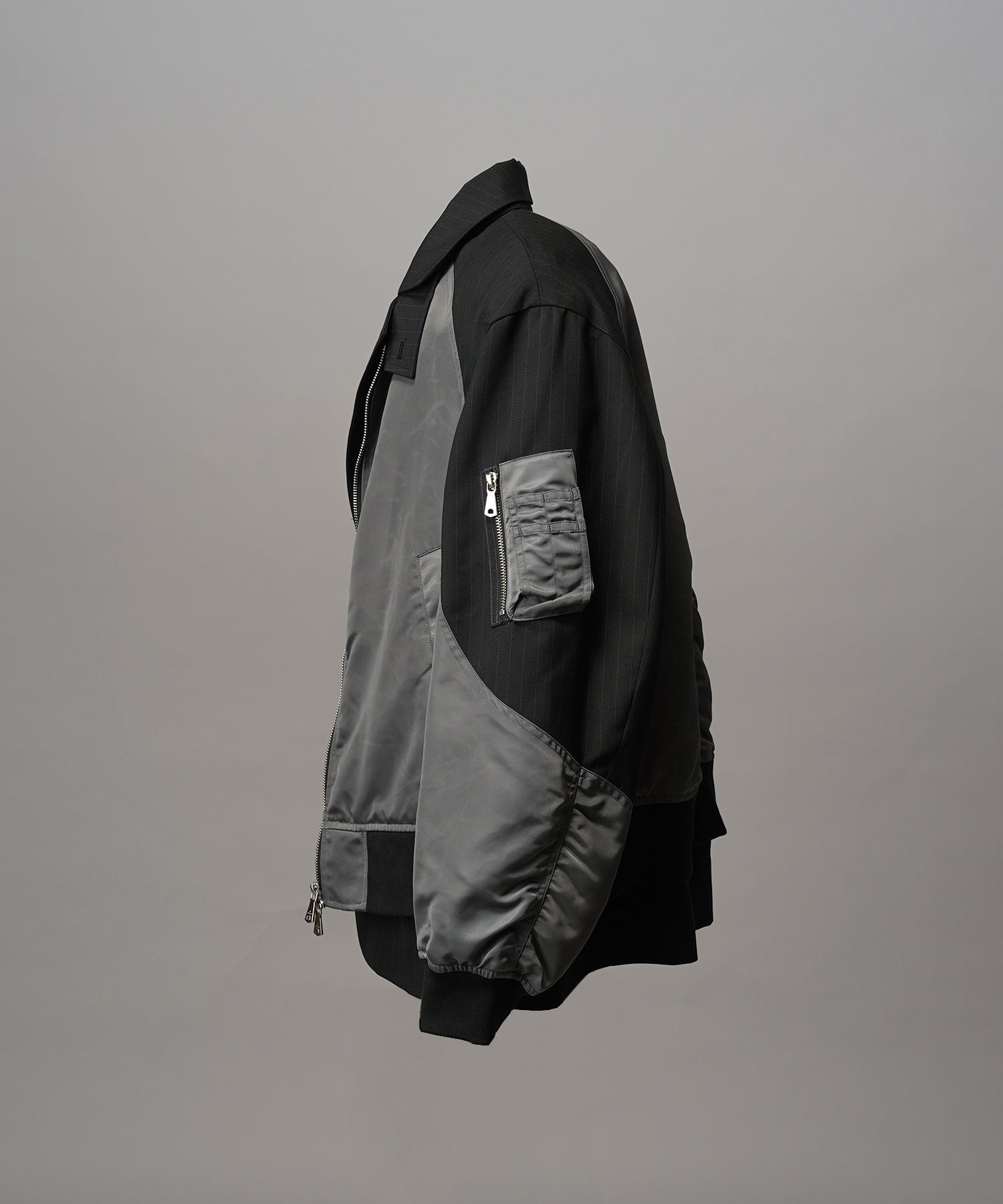 4 Colors Chambray Washable Wool Peaked Lapel Double Breasted Jacket