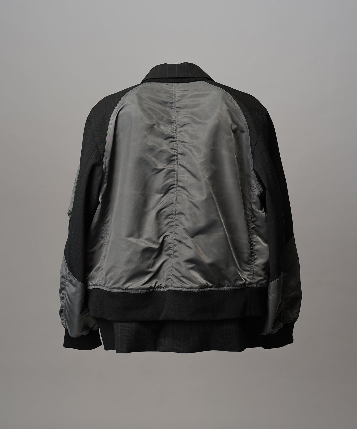 4 Colors Chambray Washable Wool Peaked Lapel Double Breasted Jacket