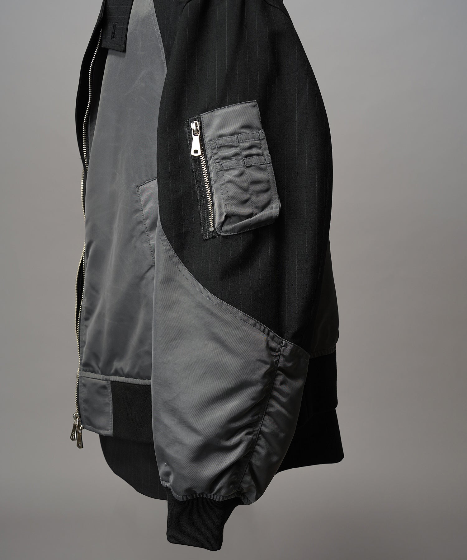 4 Colors Chambray Washable Wool Peaked Lapel Double Breasted Jacket