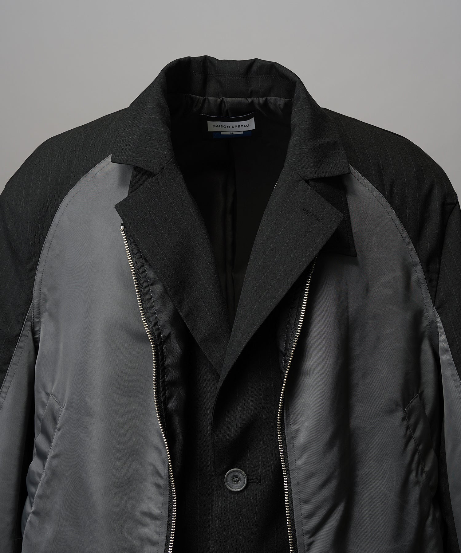 4 Colors Chambray Washable Wool Peaked Lapel Double Breasted Jacket