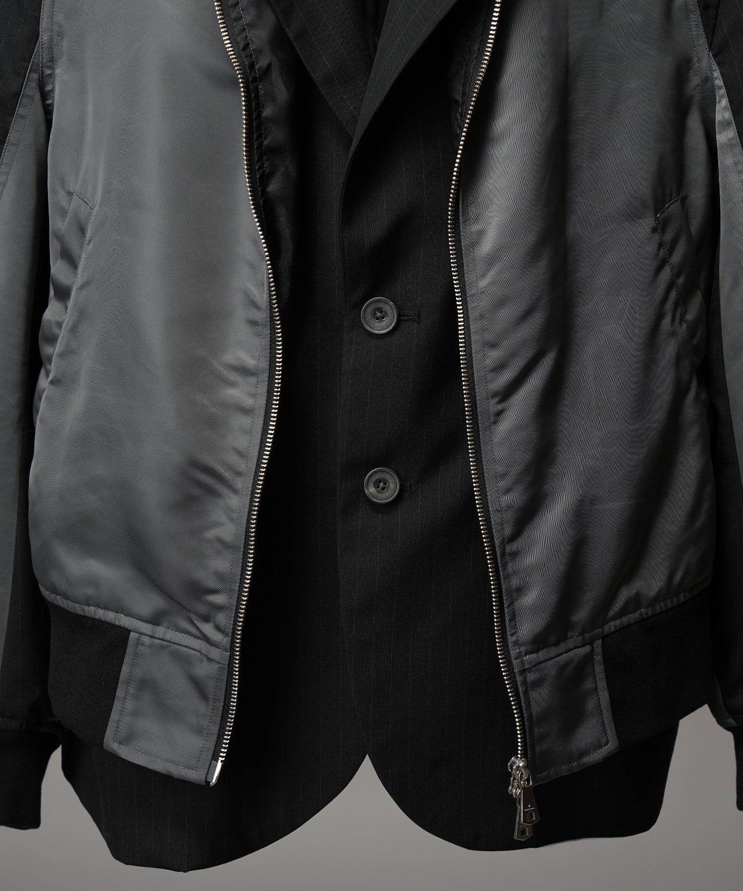 4 Colors Chambray Washable Wool Peaked Lapel Double Breasted Jacket