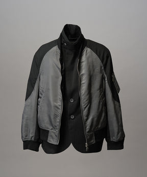 4 Colors Chambray Washable Wool Peaked Lapel Double Breasted Jacket