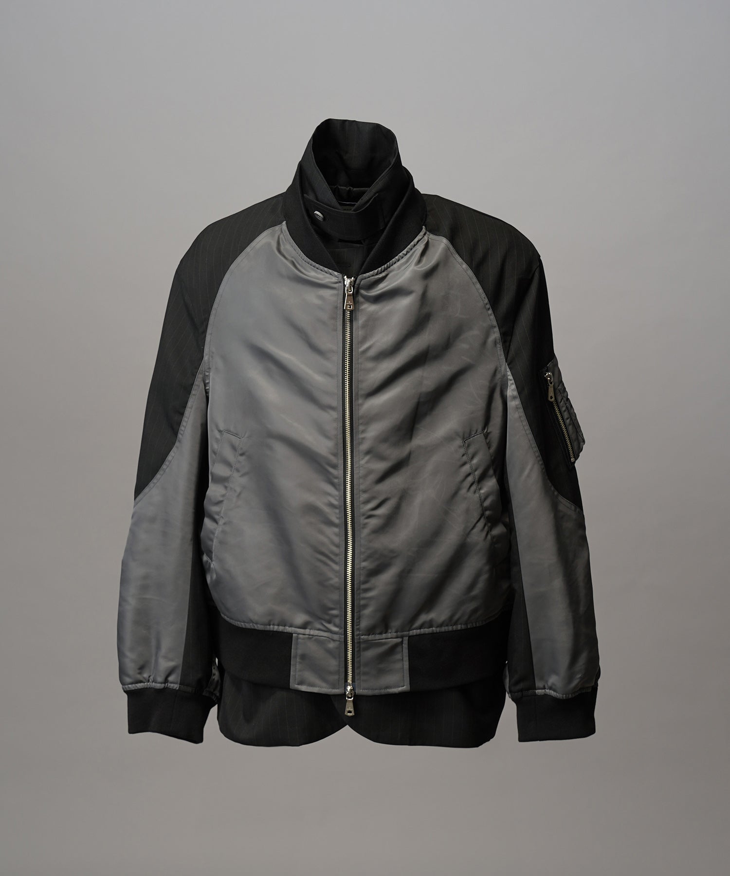 4 Colors Chambray Washable Wool Peaked Lapel Double Breasted Jacket