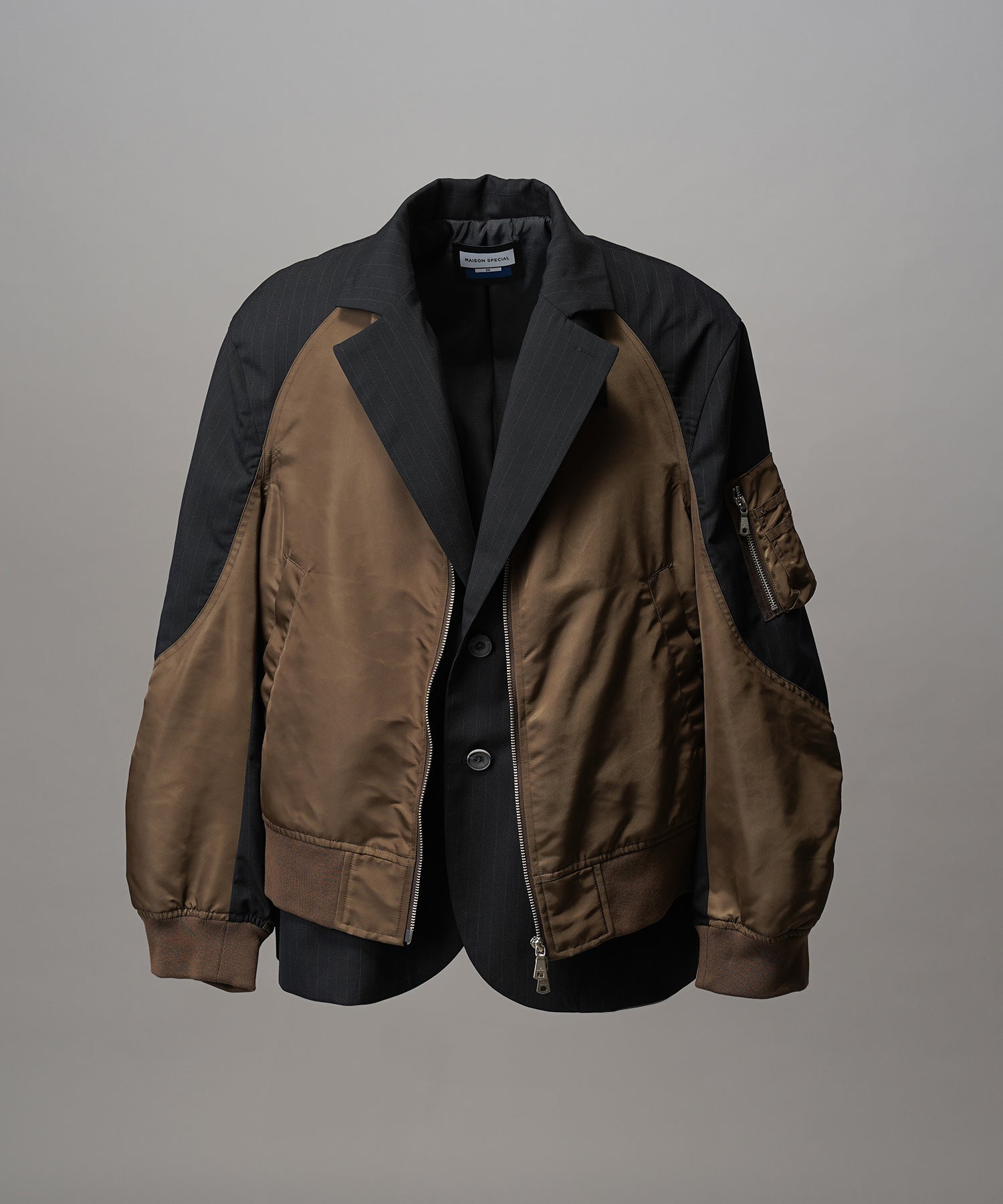 4 Colors Chambray Washable Wool Peaked Lapel Double Breasted Jacket