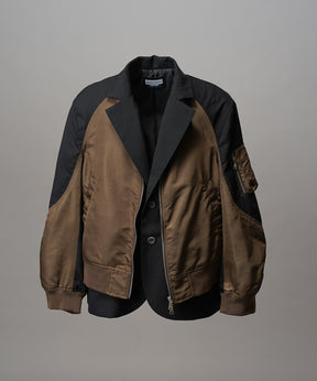 4 Colors Chambray Washable Wool Peaked Lapel Double Breasted Jacket