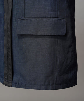 4种颜色Chambray可洗羊毛峰峰双胸夹克