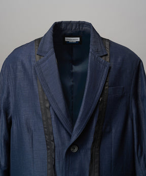 4种颜色Chambray可洗羊毛峰峰双胸夹克