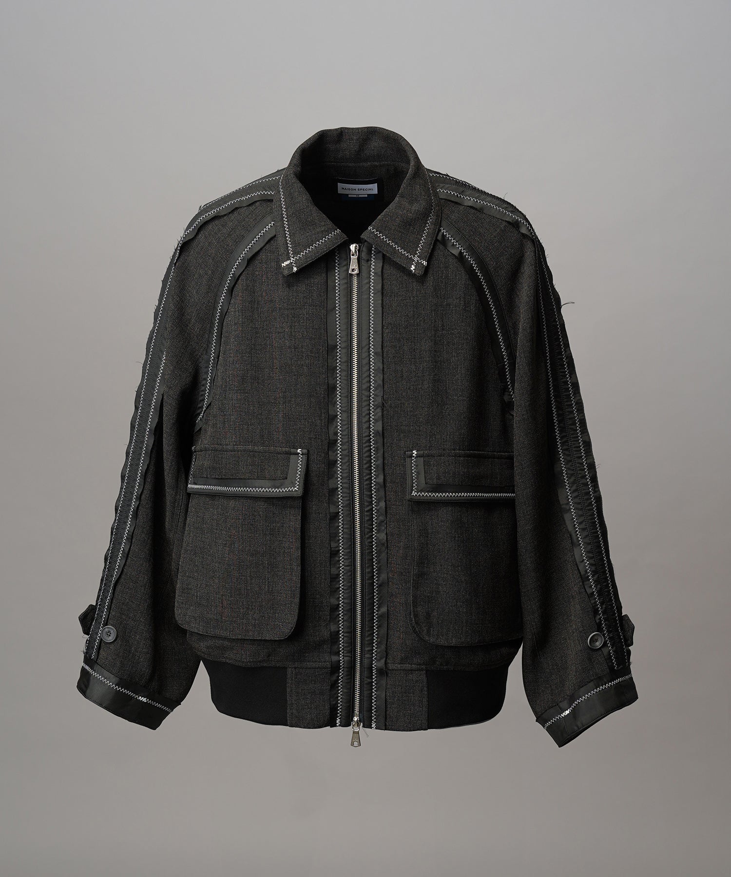 4 색 샹 브레이 세탁 가능한 양모 피크 라펠 더블 가슴 재킷