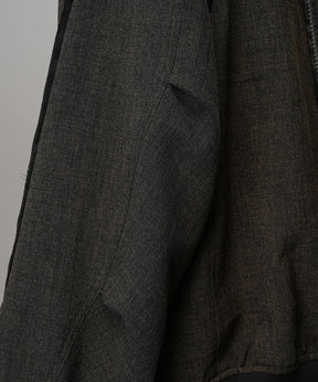 4 색 샹 브레이 세탁 가능한 양모 피크 라펠 더블 가슴 재킷