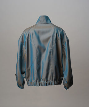 4 Colors Chambray Washable Wool Peaked Lapel Double Breasted Jacket