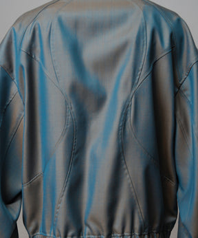 4 Colors Chambray Washable Wool Peaked Lapel Double Breasted Jacket