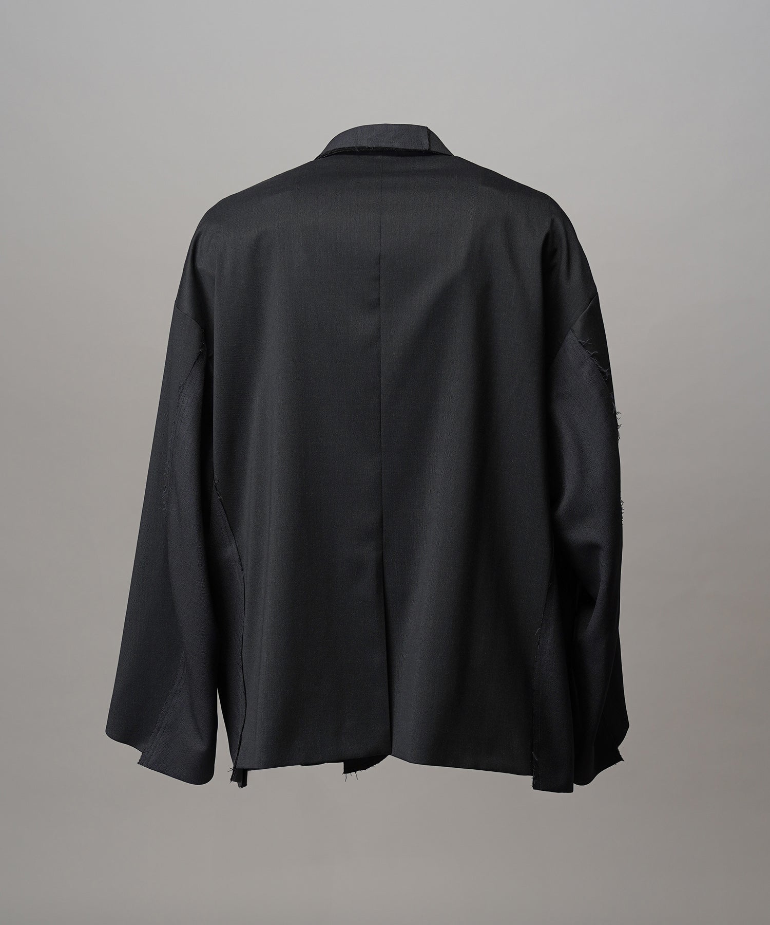 4 Colors Chambray Washable Wool Peaked Lapel Double Breasted Jacket