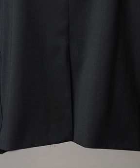 4 Colors Chambray Washable Wool Peaked Lapel Double Breasted Jacket