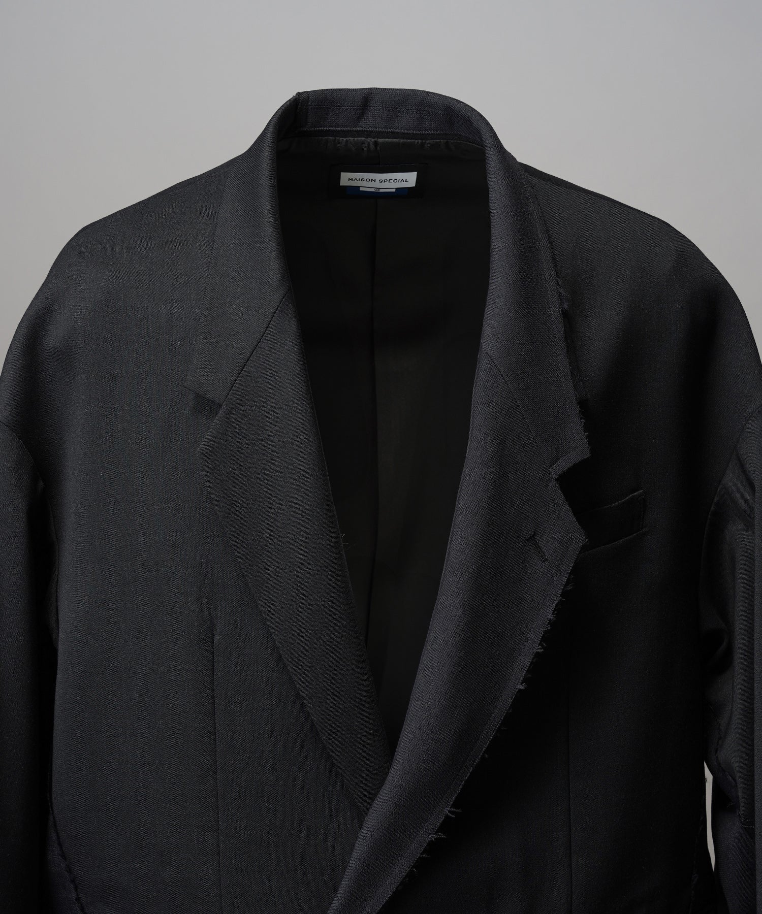 4 Colors Chambray Washable Wool Peaked Lapel Double Breasted Jacket