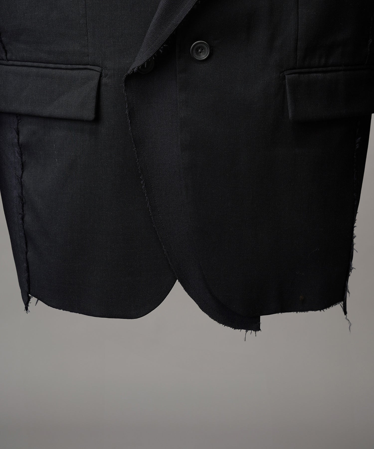 4 Colors Chambray Washable Wool Peaked Lapel Double Breasted Jacket