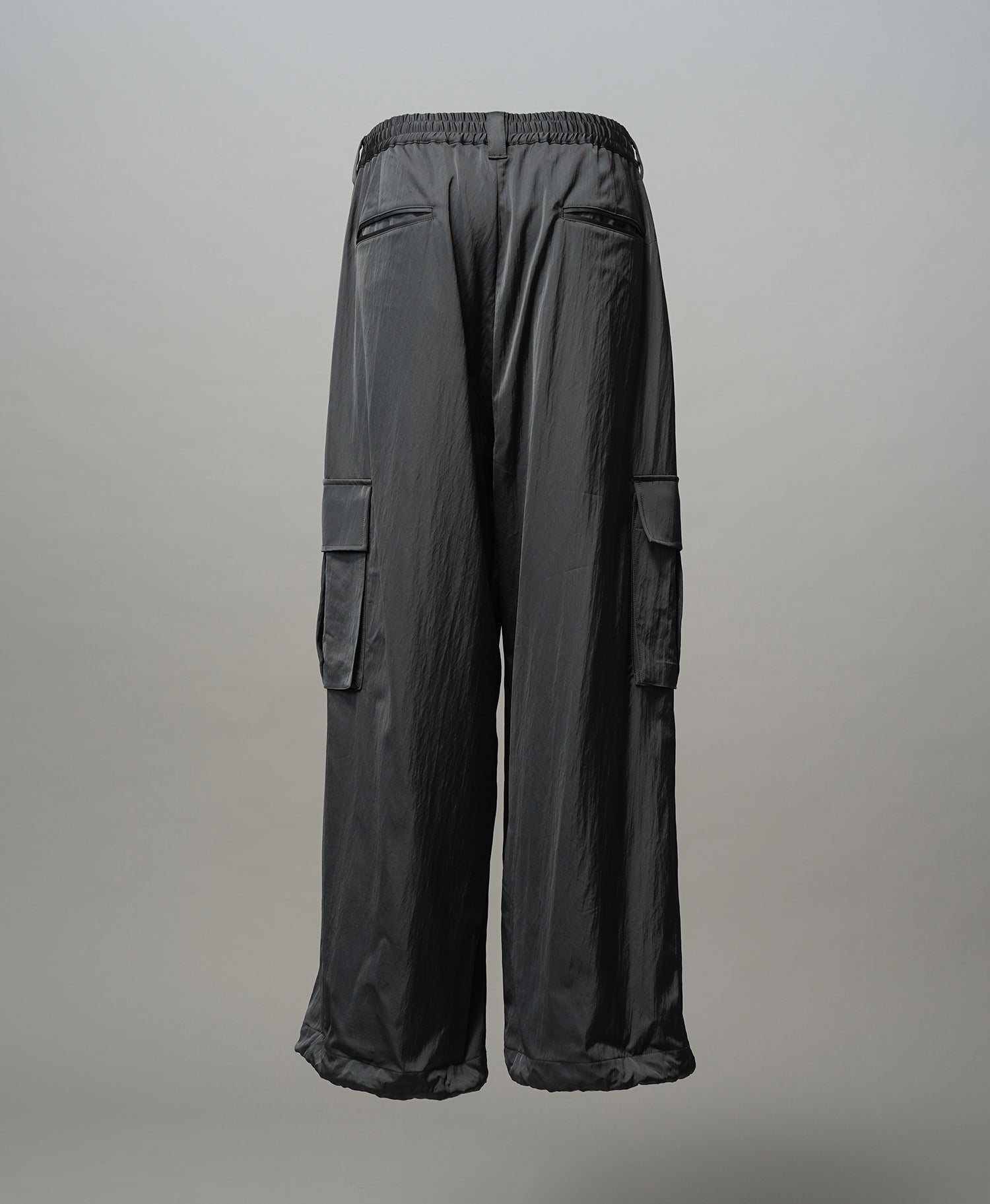 Drapery Satin Prime-Wide Cargo Pants
